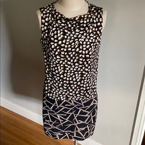 Diane von Furstenberg Mixed Print Shift Dress